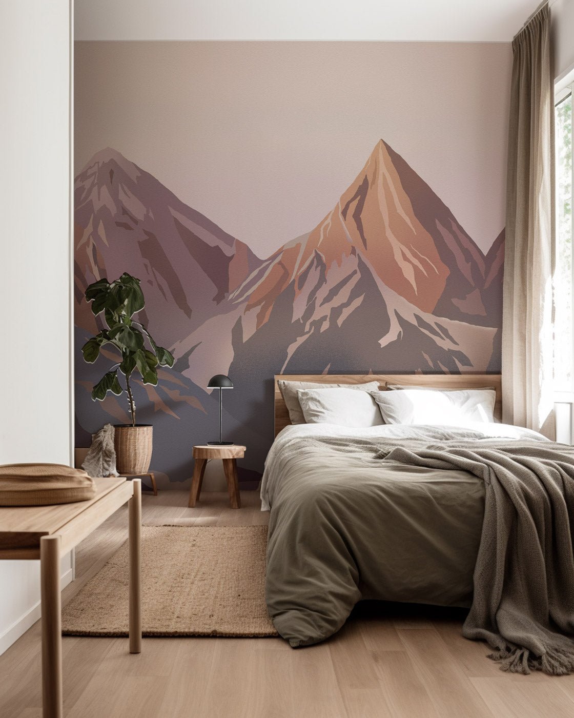 Papier peint panoramique - Lumière sur les cimes, XXL, tendance