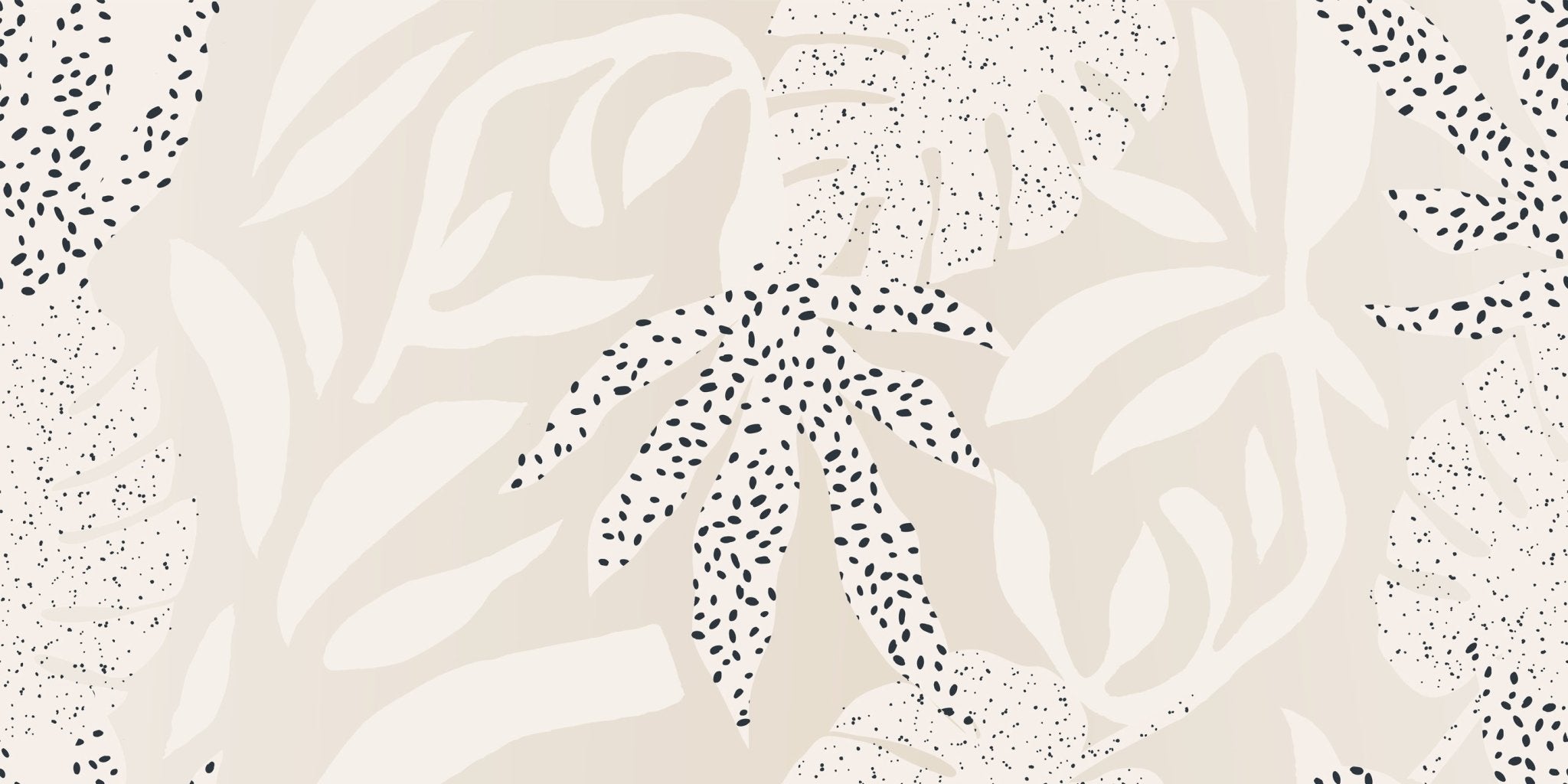 Papier peint panoramique douceur végétale, mural concept, tendance