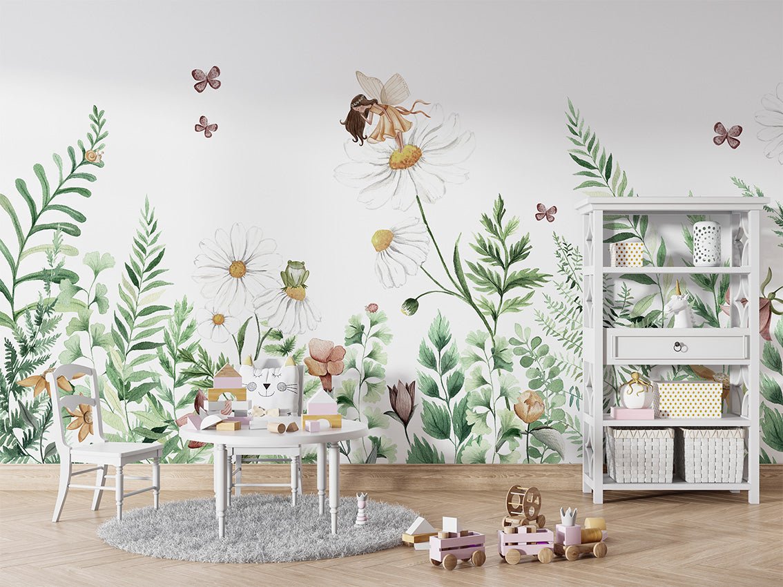 Papier peint enfant fée florale, XXL, tendance