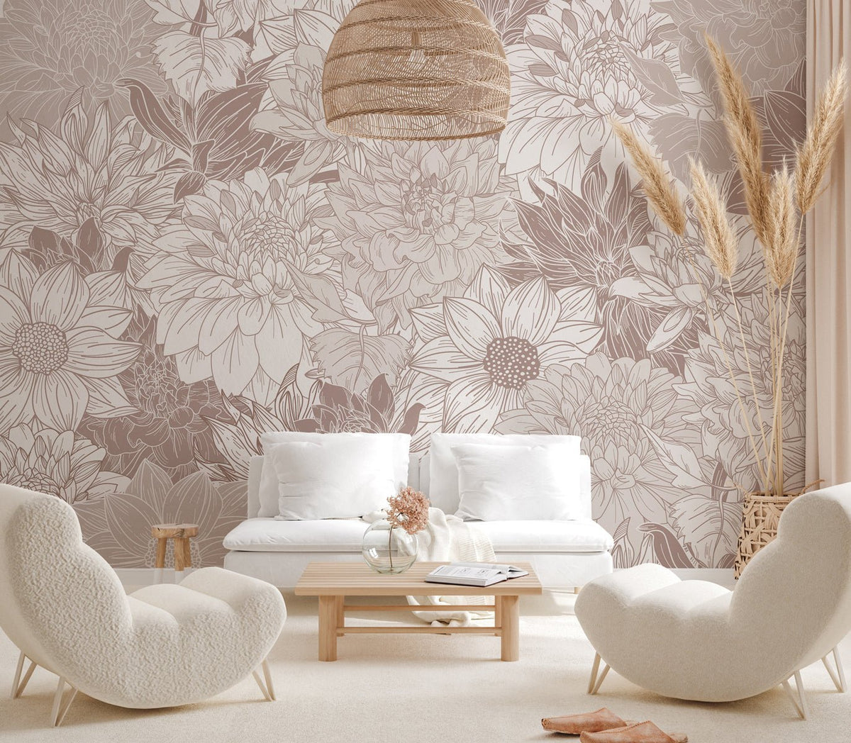Papel pintado Flor de dalia