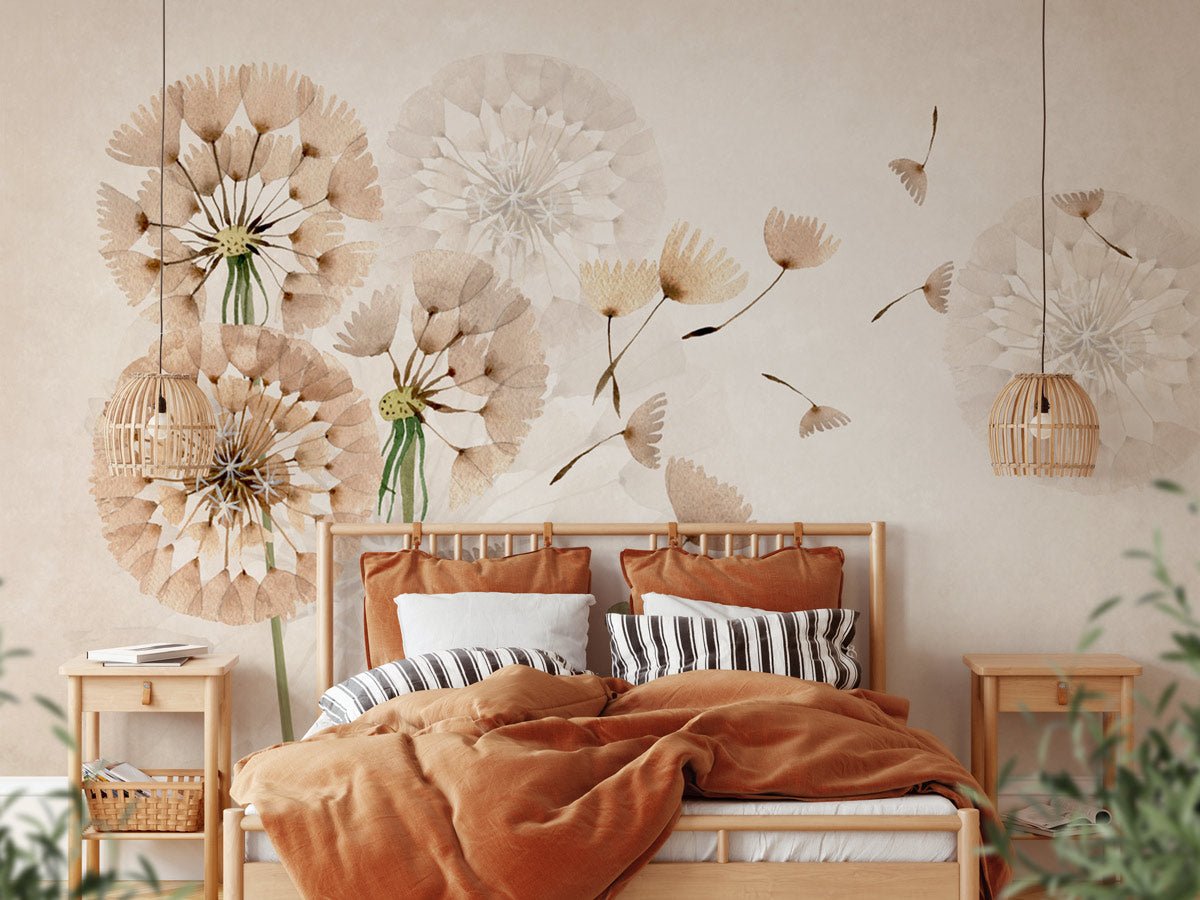 Papier peint fleur pissenlit - Muralconcept