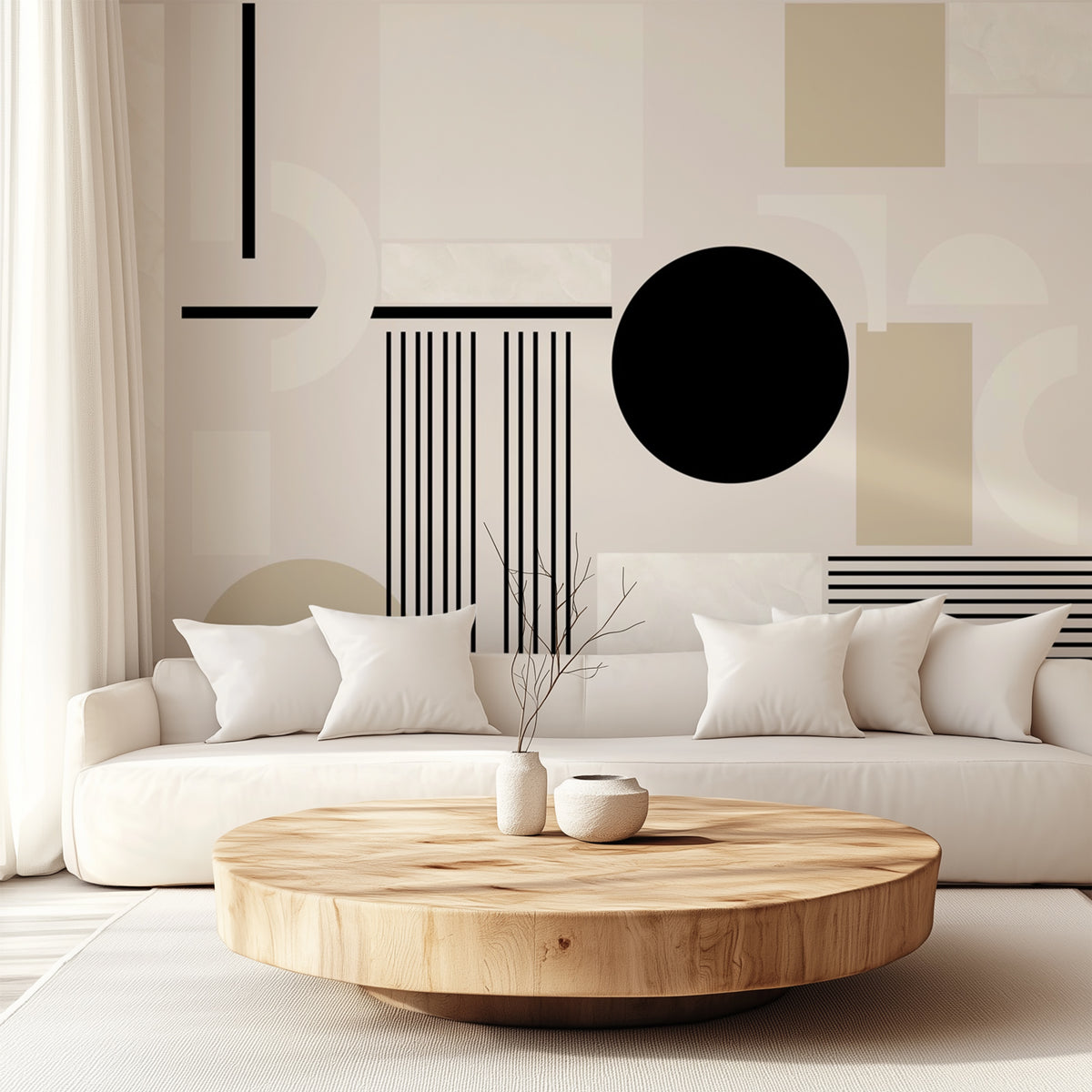 Papel pintado gráfico retro verde pizarra