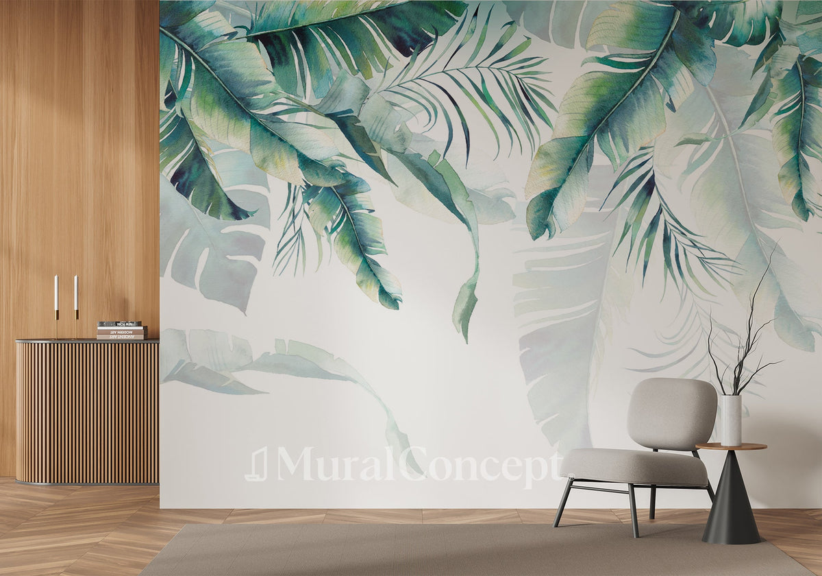 Papel pintado de estilo selvático y escandinavo