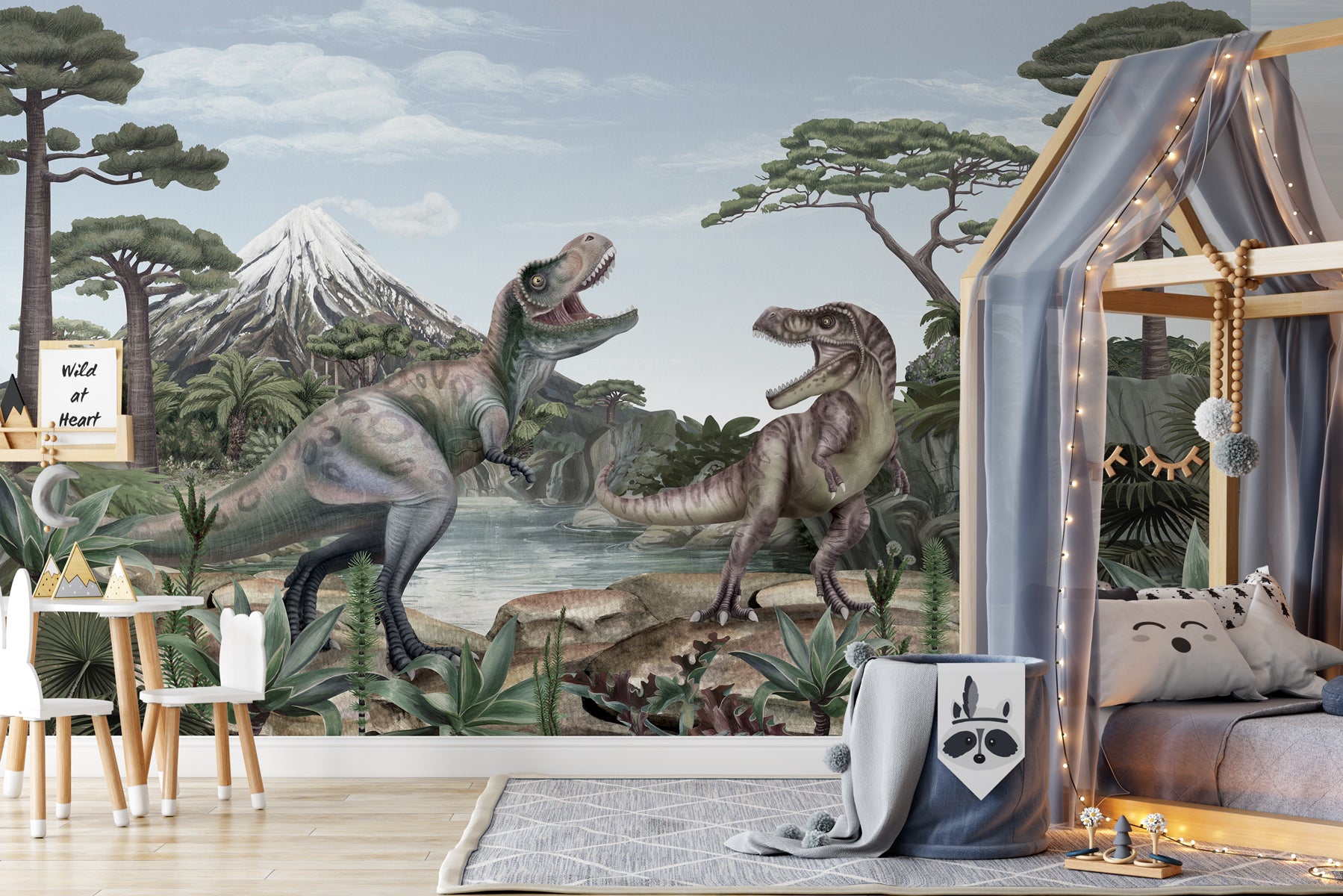Papier peint le monde des dinosaures, mural concept, tendance