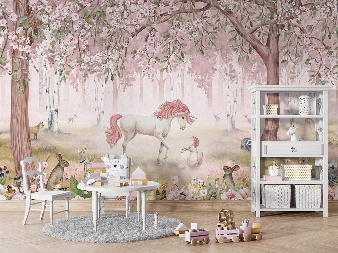 Papier peint licorne féerique rose, XXL, tendance