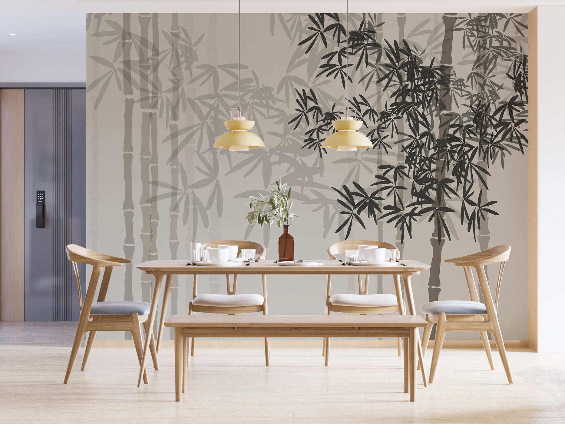 Papier peint panoramique bambou - panoramique français