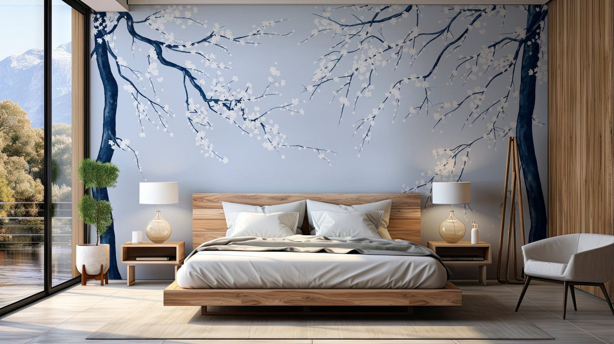 Papel pintado panorámico de la flor de Sakura