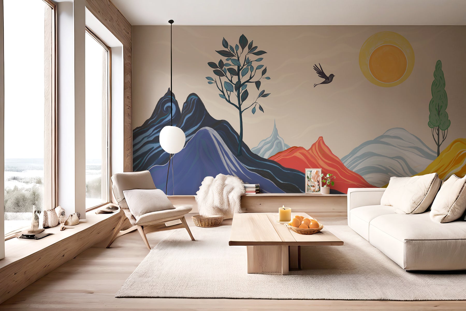 Papier peint panoramique zen color, XXL, tendance