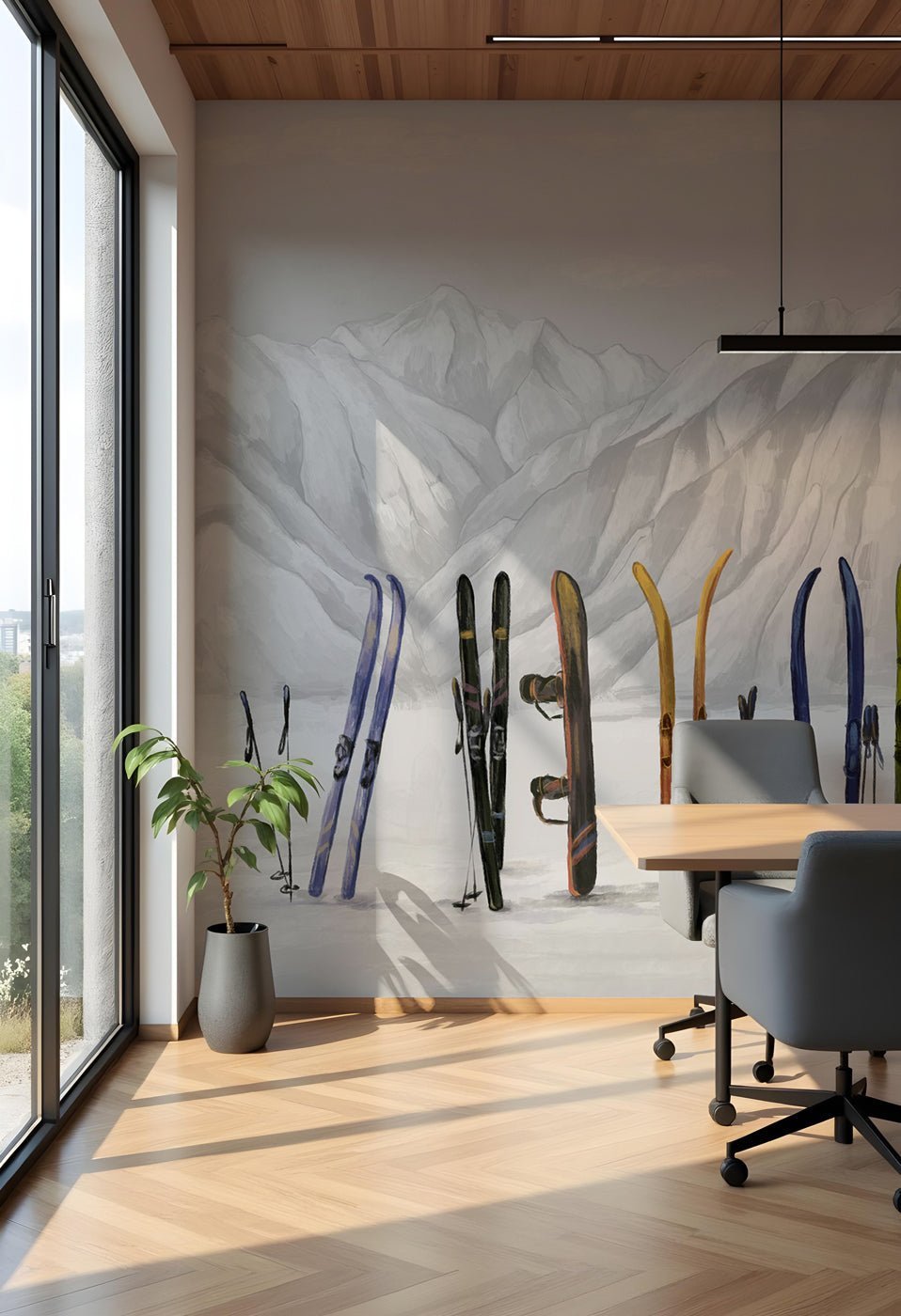 Papel pintado de esquí en Courchevel