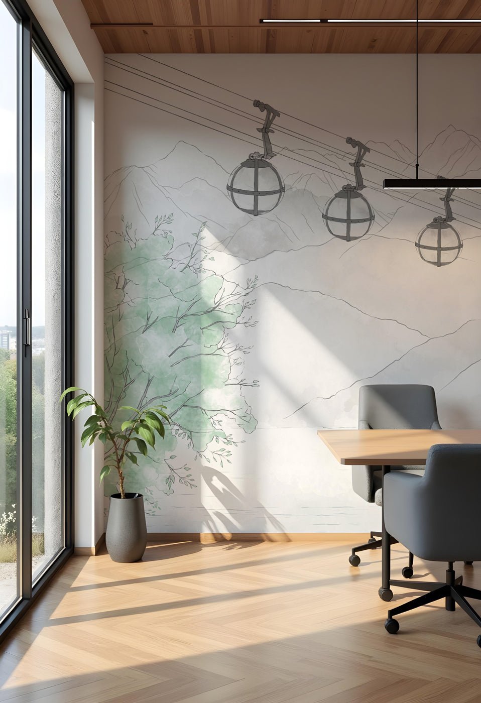 Papier peint panoramique - Bulle alpine, XXL, tendance