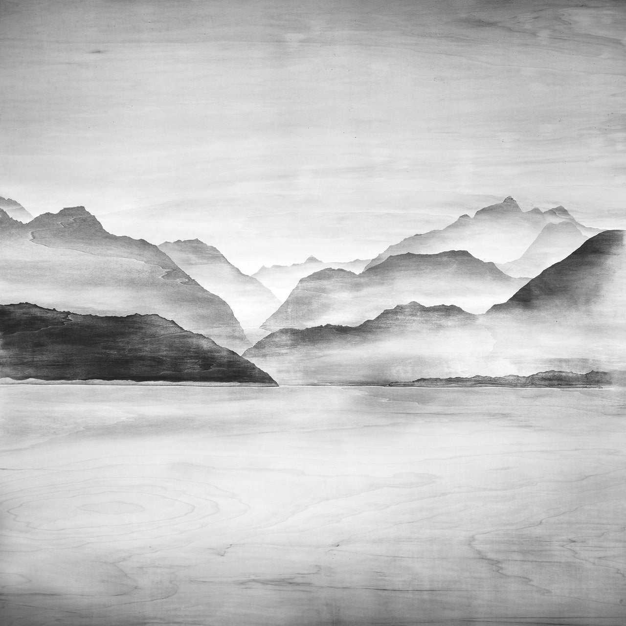 Papier Peint Sommets d’Argent | Les Bleus du Lac®, XXL, tendance