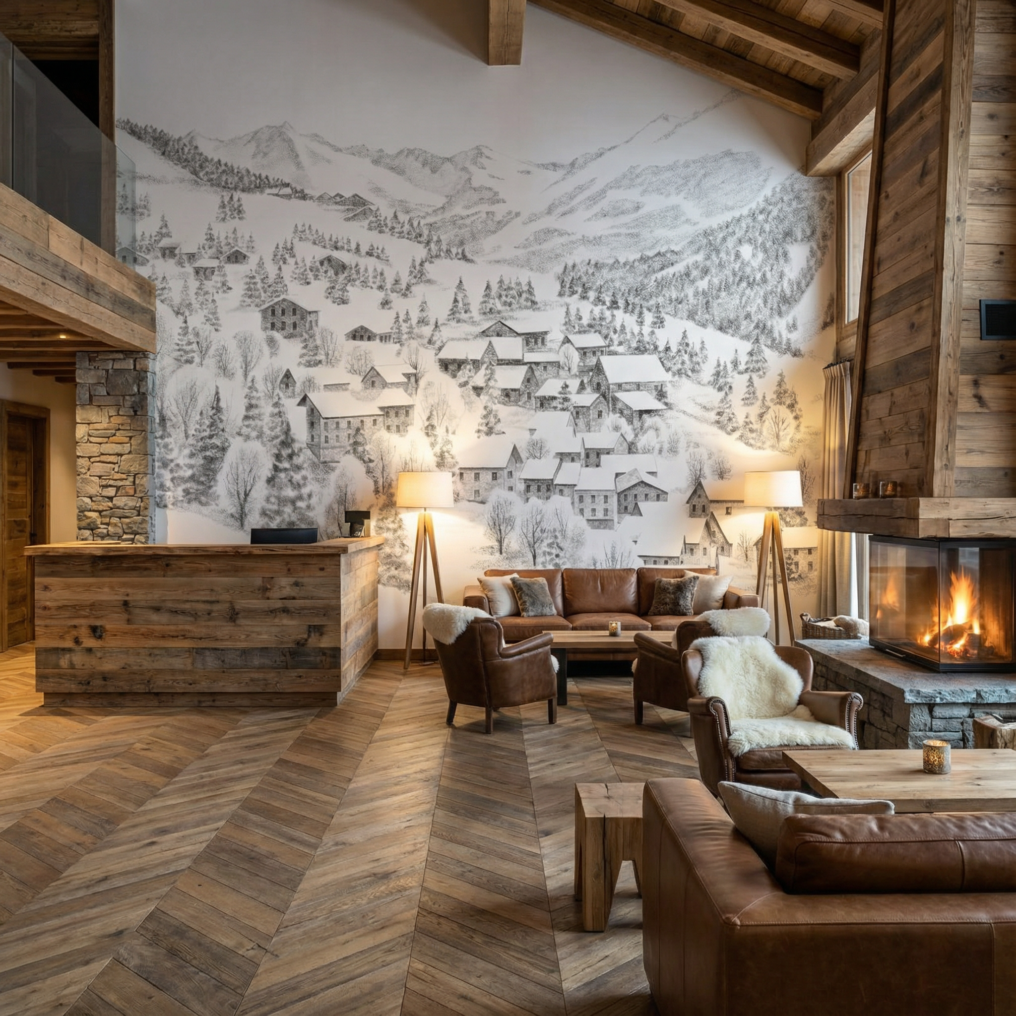 Papier peint montagne Méribel