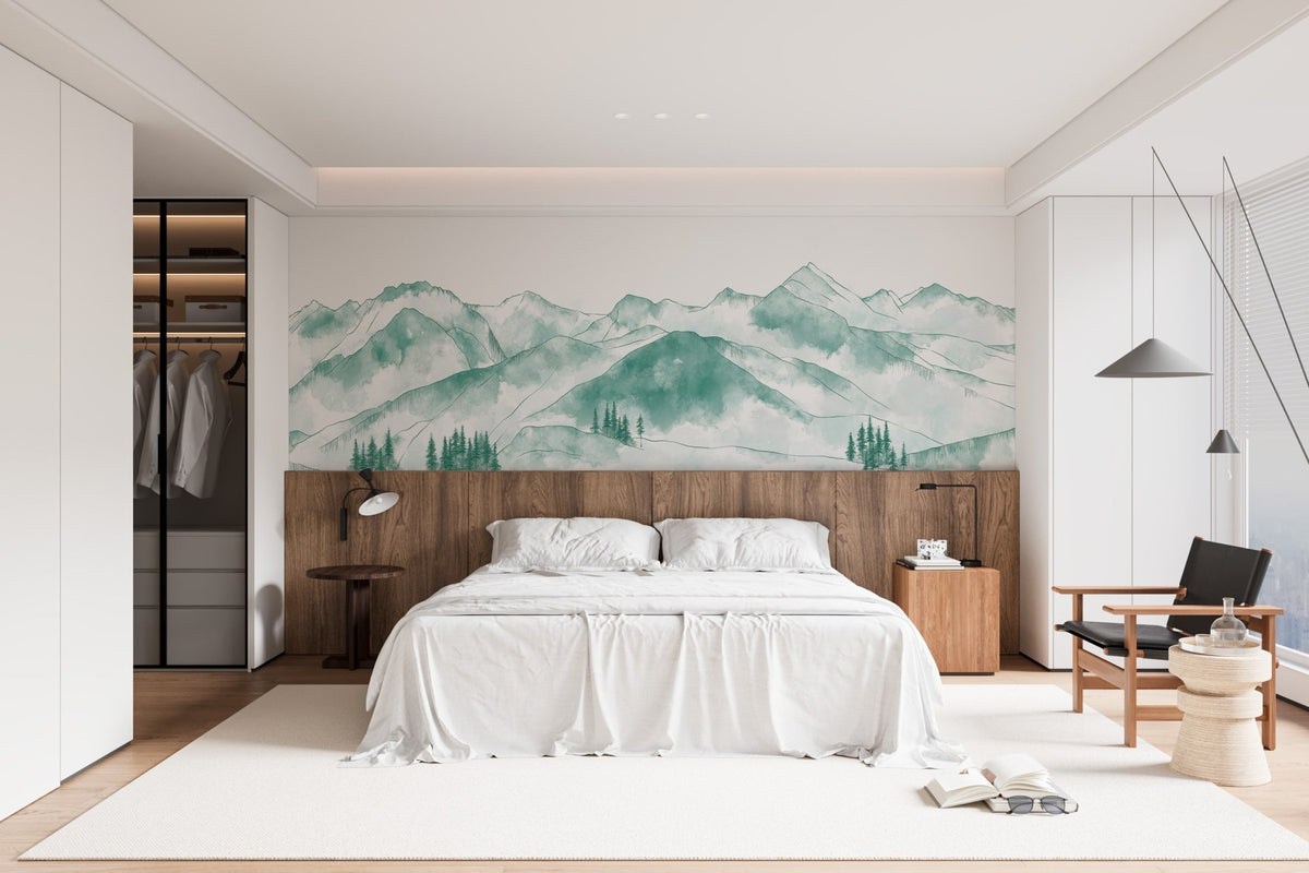 Papel pintado Aravis verde menta