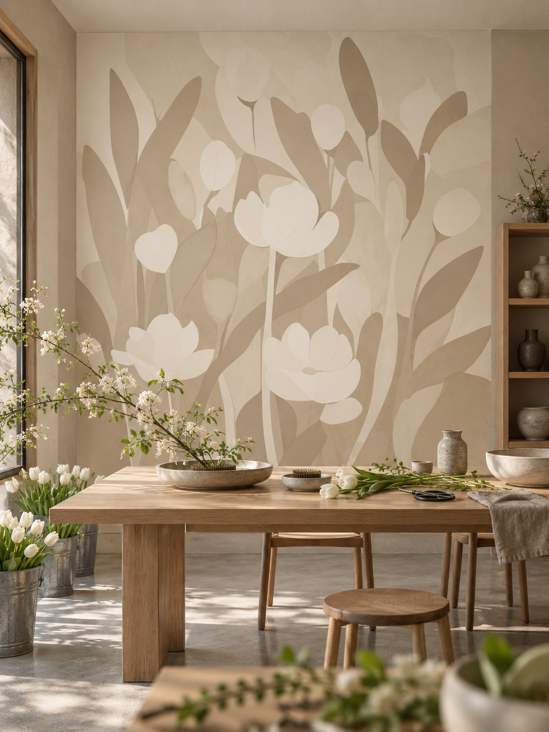 Papel pintado panorámico «Bloom Nude» - Artista de la pintura