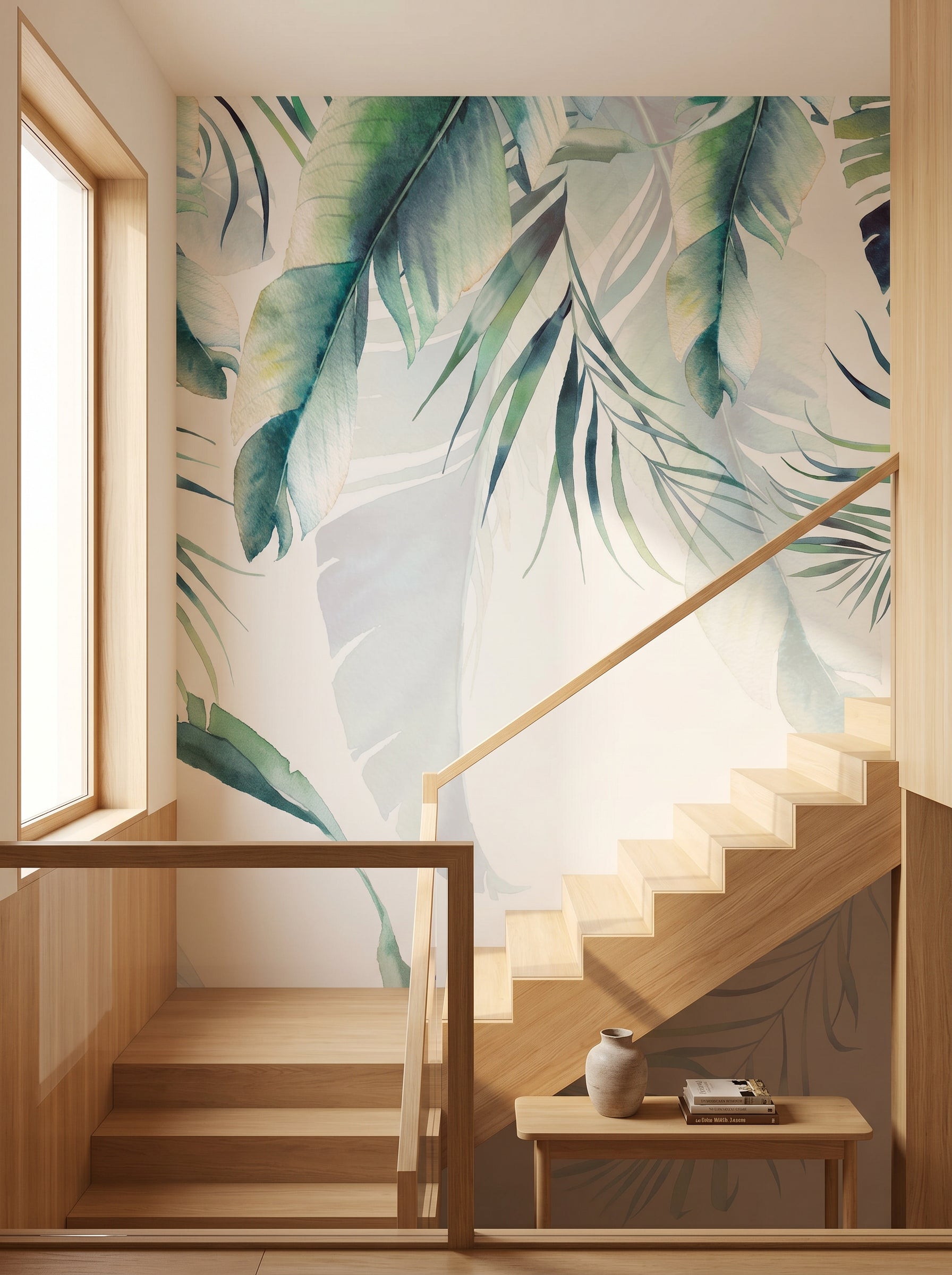 Papier peint escalier - Jungle & Scandinave style - Muralconcept