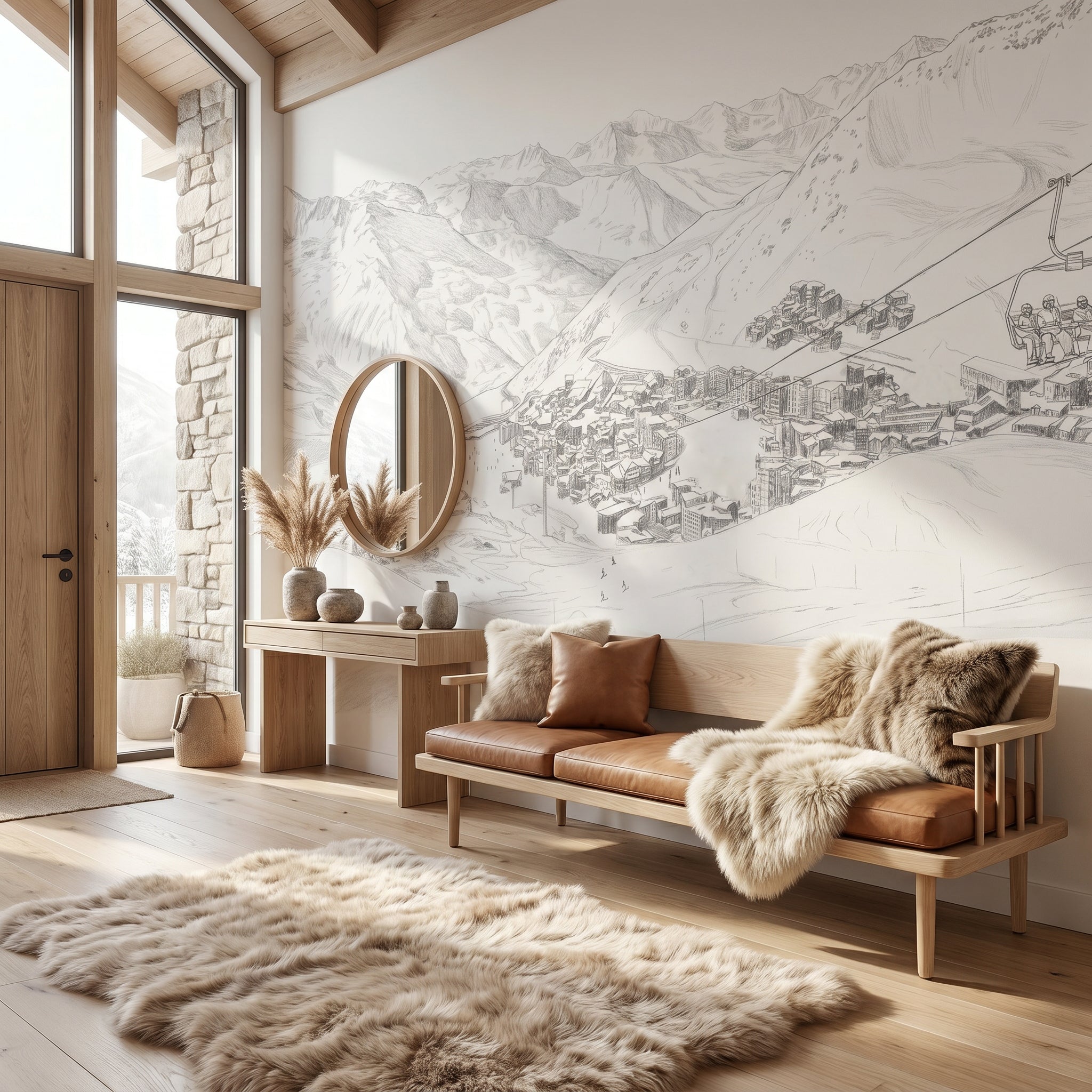 Papel pintado panorámico - Val Thorens