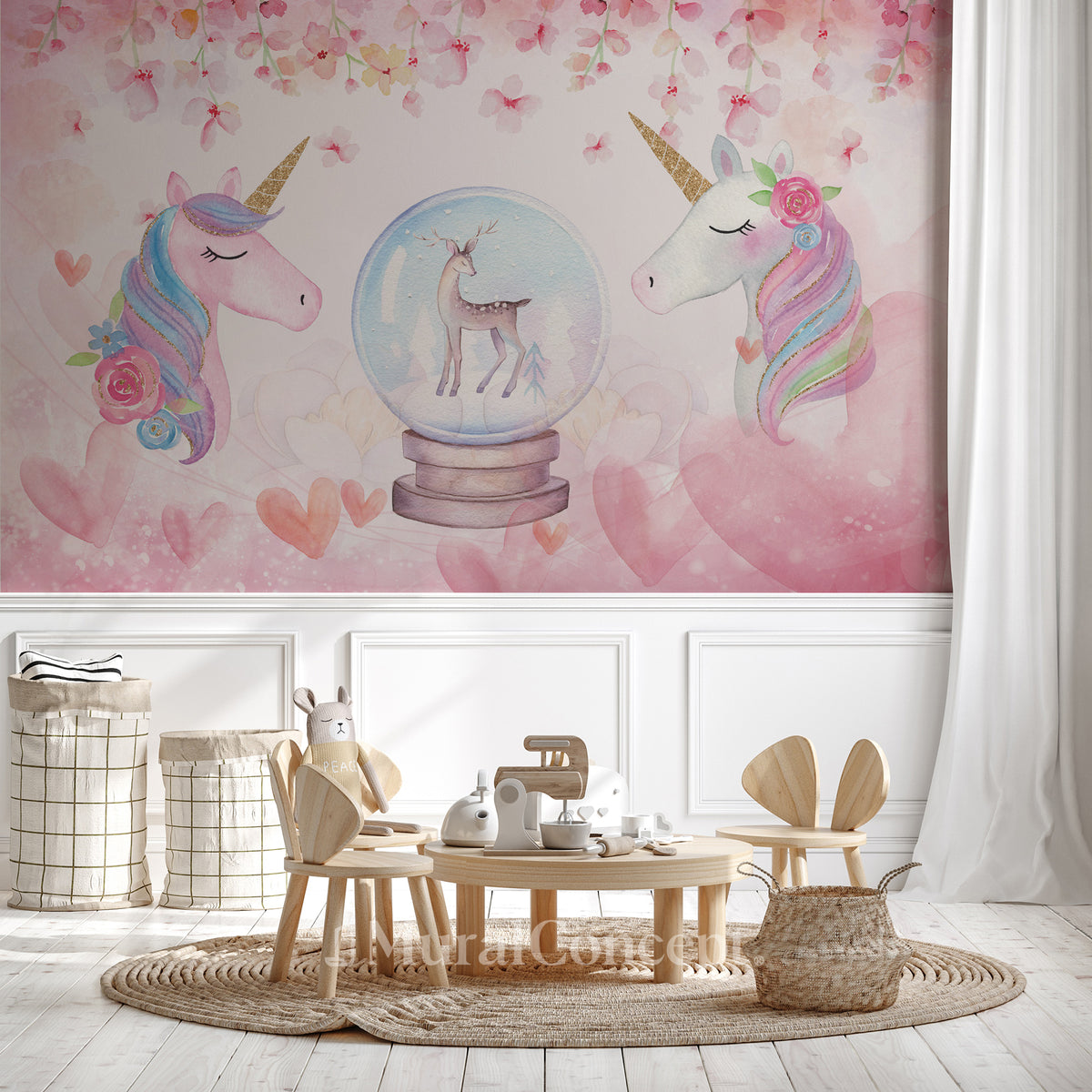 Licorne Girly Girl Room Wallpaper