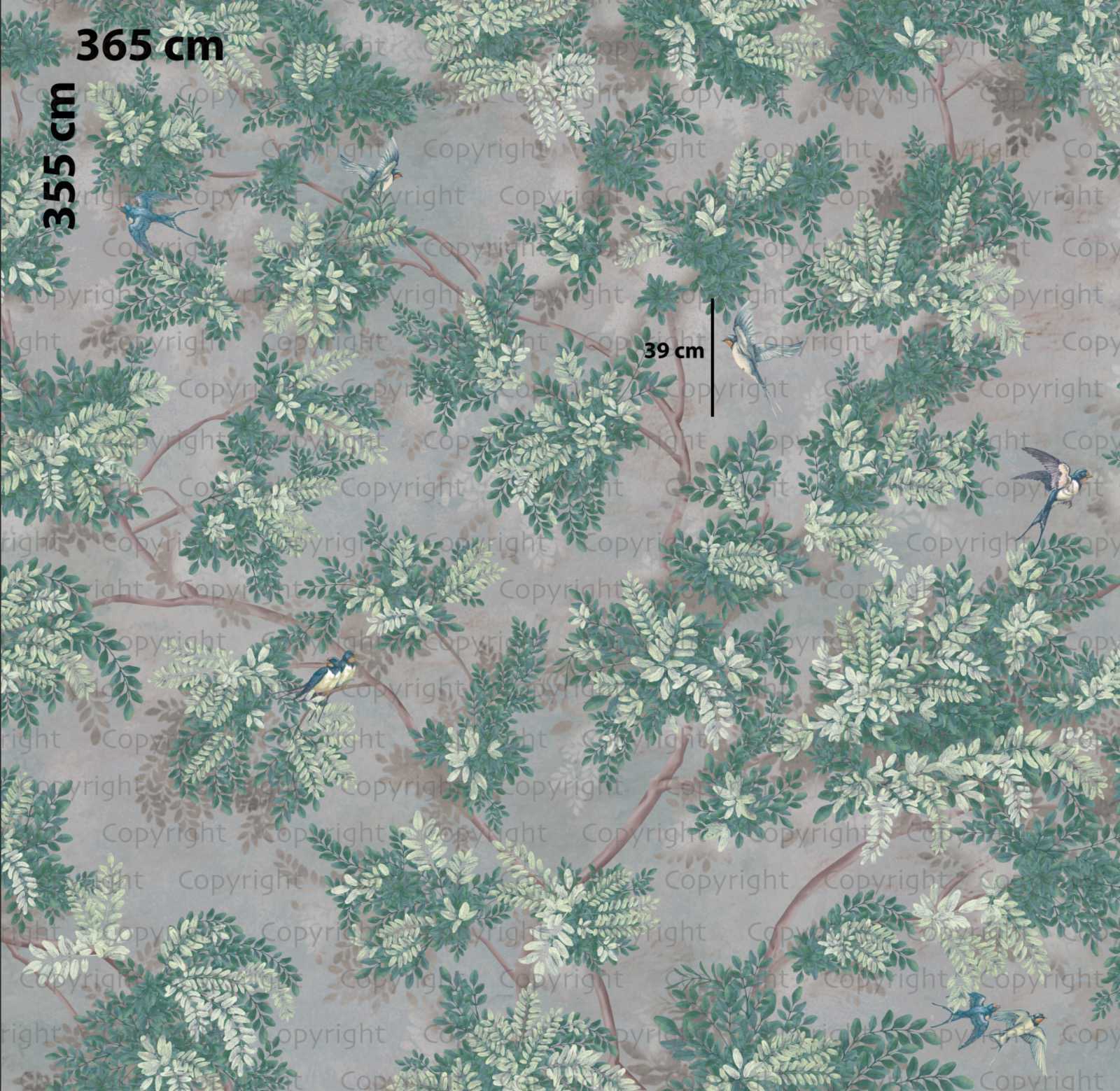 VP Papier peint branches et feuillages, mural concept, tendance