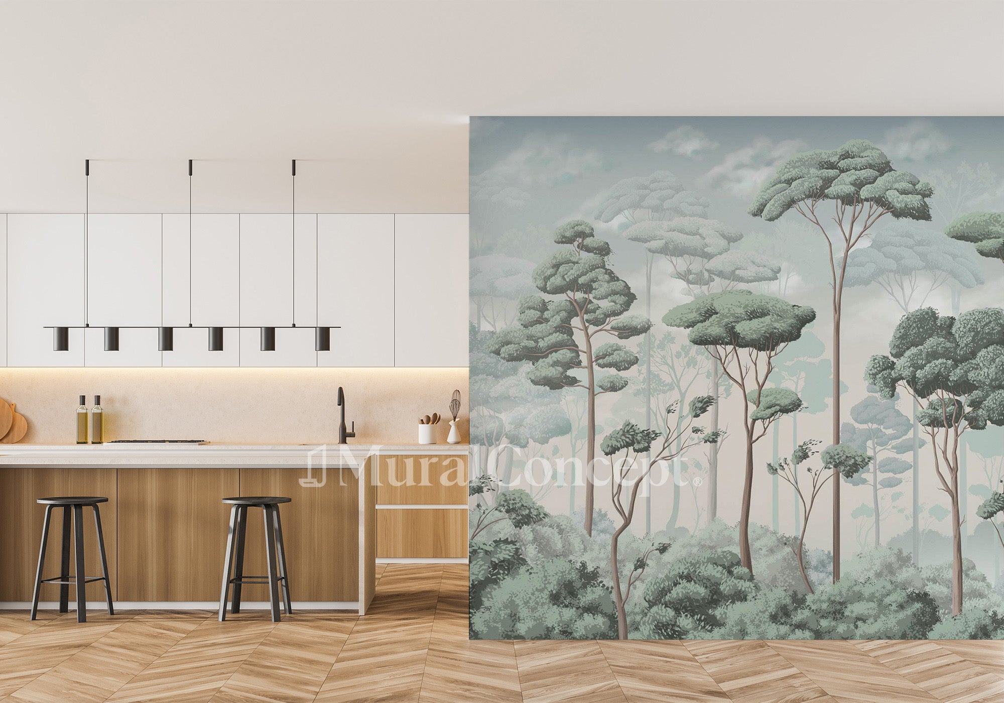 Papier peint panoramique pinède volupté - panoramique français