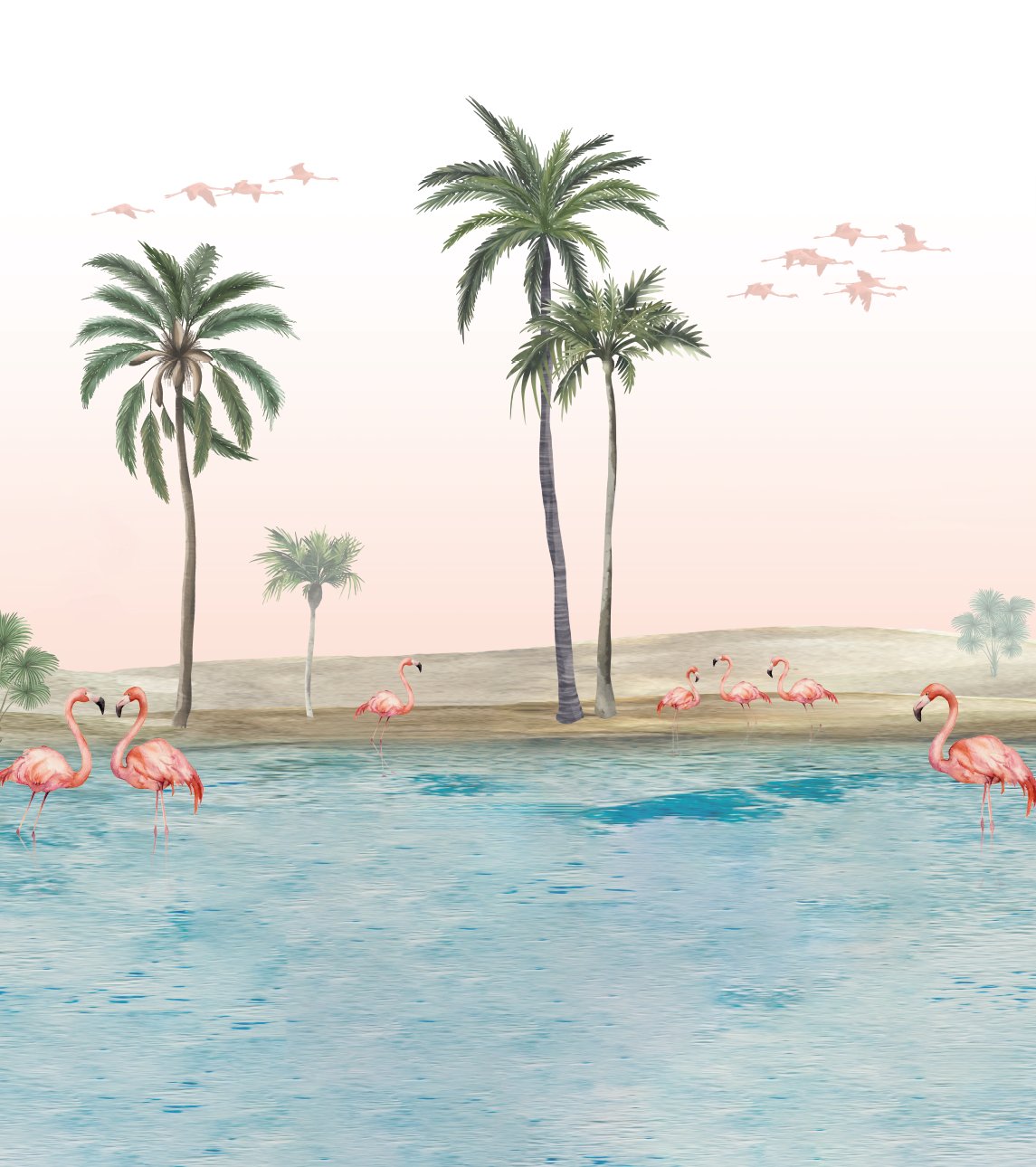 Papel pintado VP Oasis Flamingo L235cm x H265cm