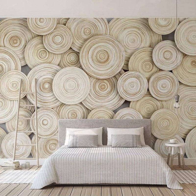 Papel pintado de troncos de madera