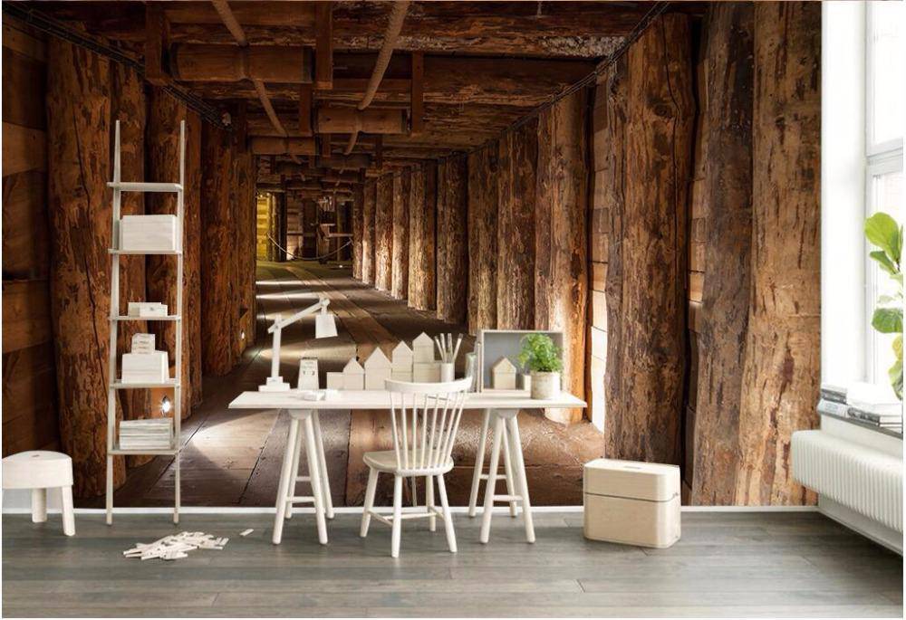 Papier peint Wood Passage - papier peint sur mesure francais - muralconcept