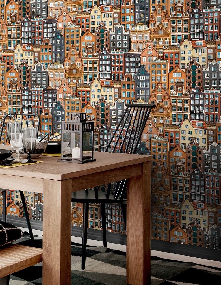 Papier peint Amsterdam Moderne House - papier peint sur mesure francais - muralconcept