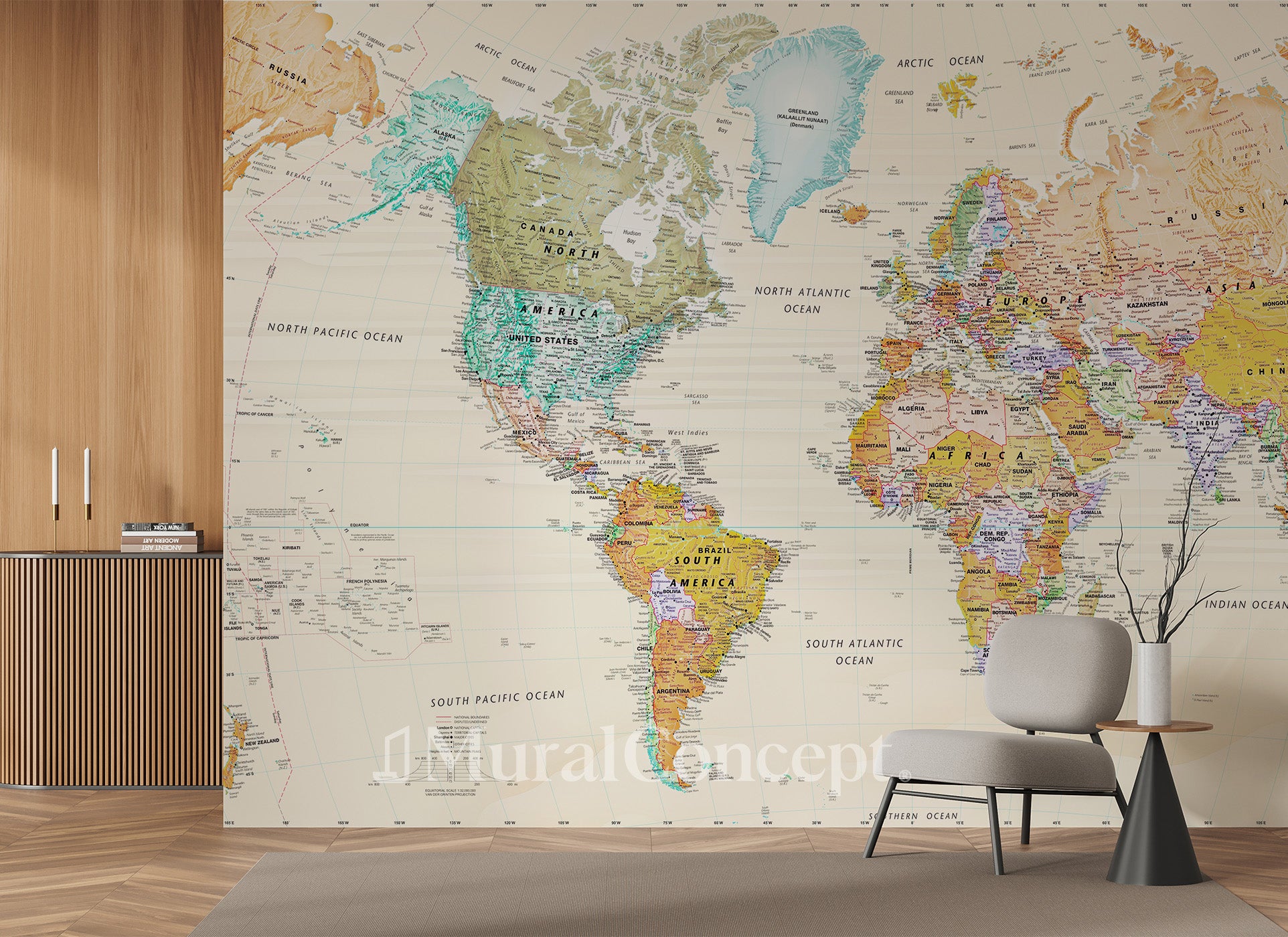 papier peint map monde style ancien muralconcept