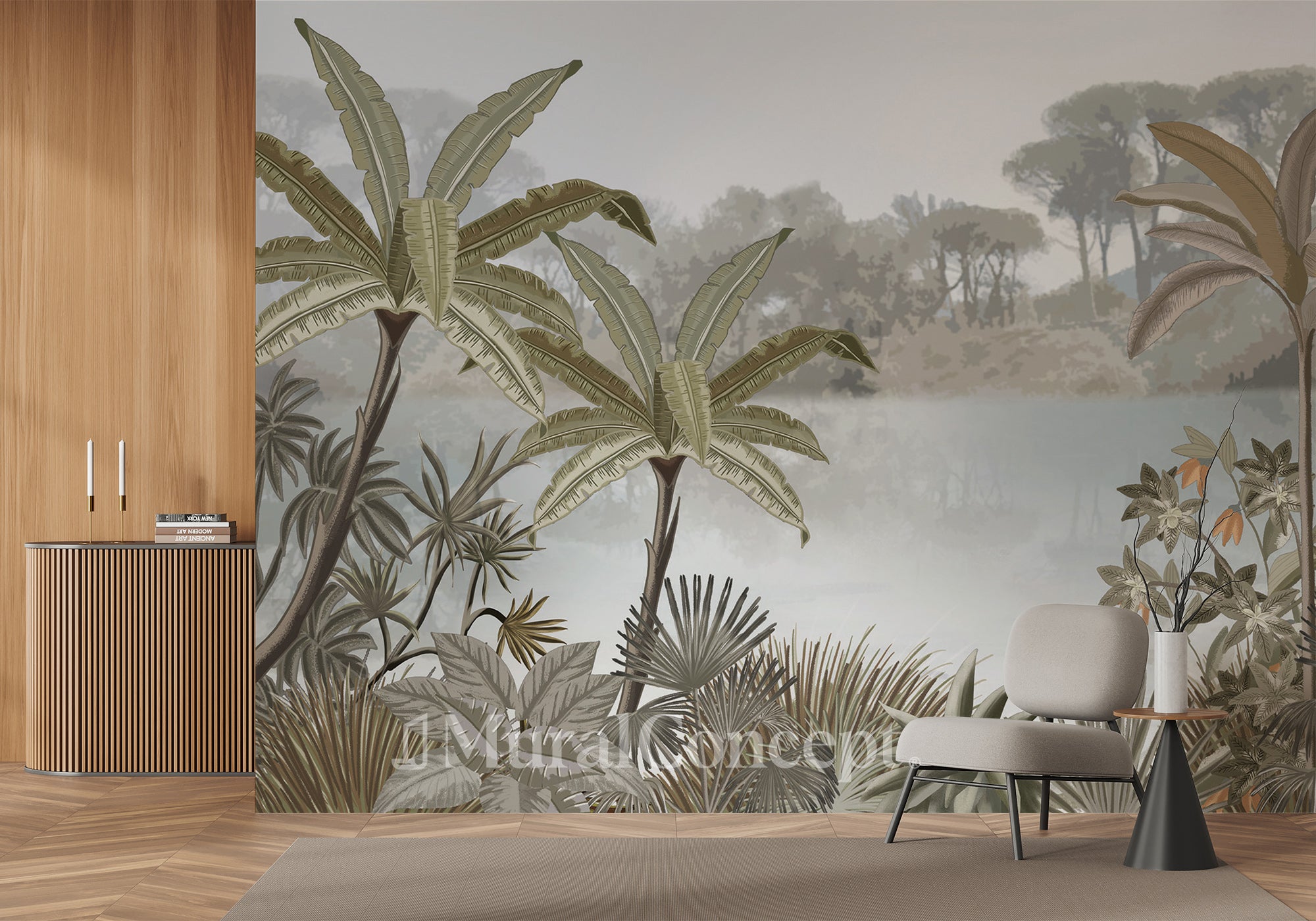 Papier peint sur mesure Jungle tendance peinture - panoramique français