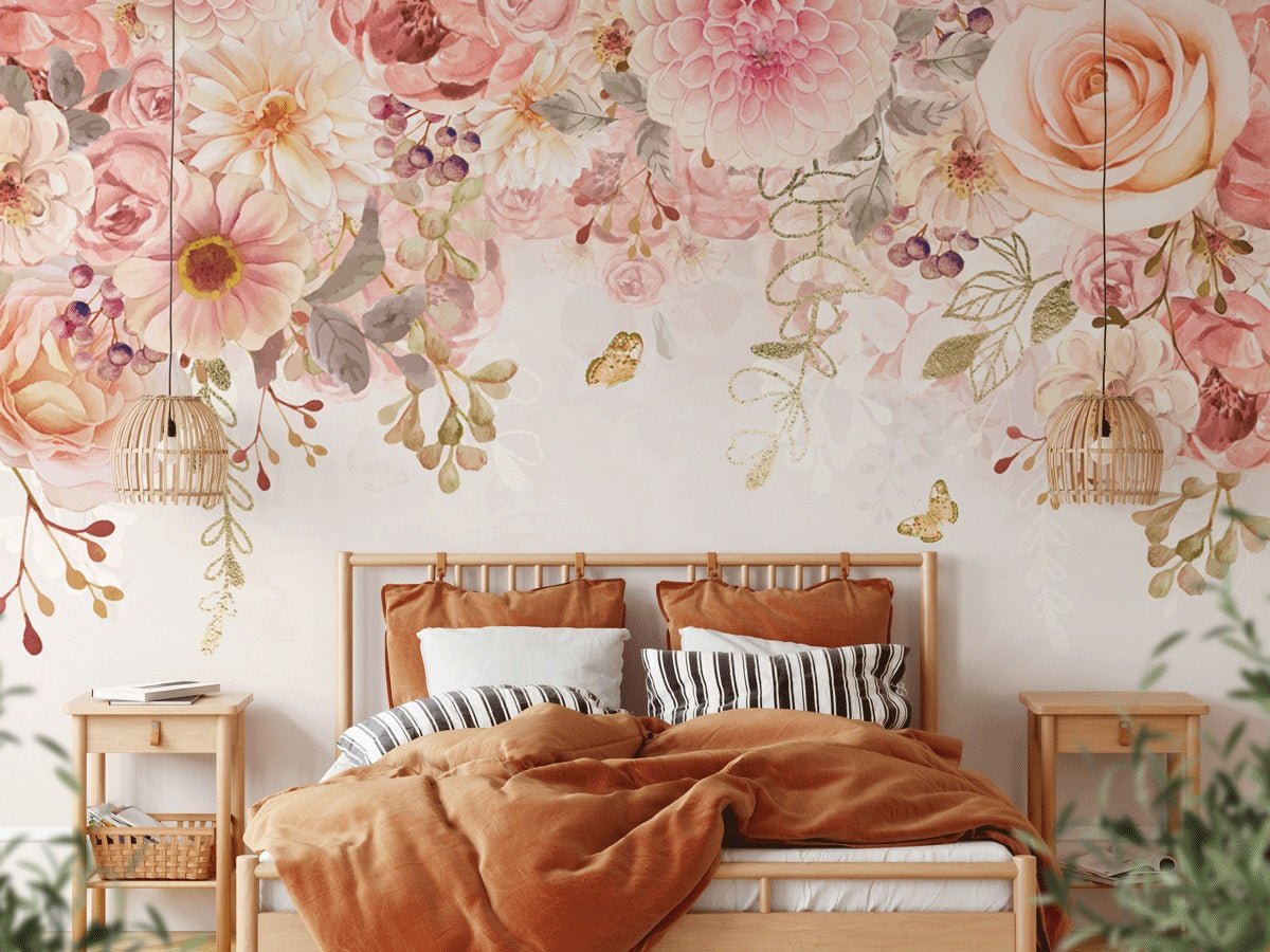 Papier peint Mademoiselle floral - Muralconceptpapier_peint_sur_mesure