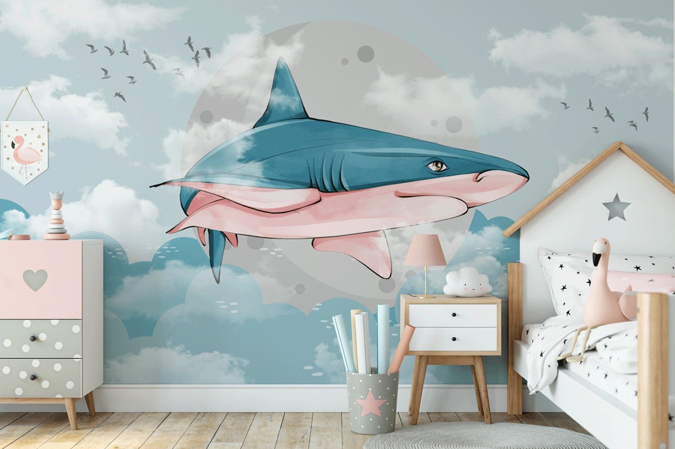 Papier peint océan requin mer - Muralconceptpapier_peint_sur_mesure