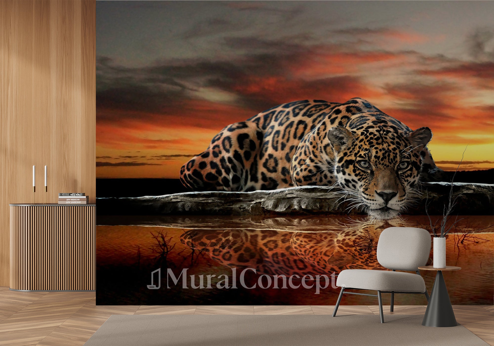 Papier peint Panthère majestueuse - panoramique français