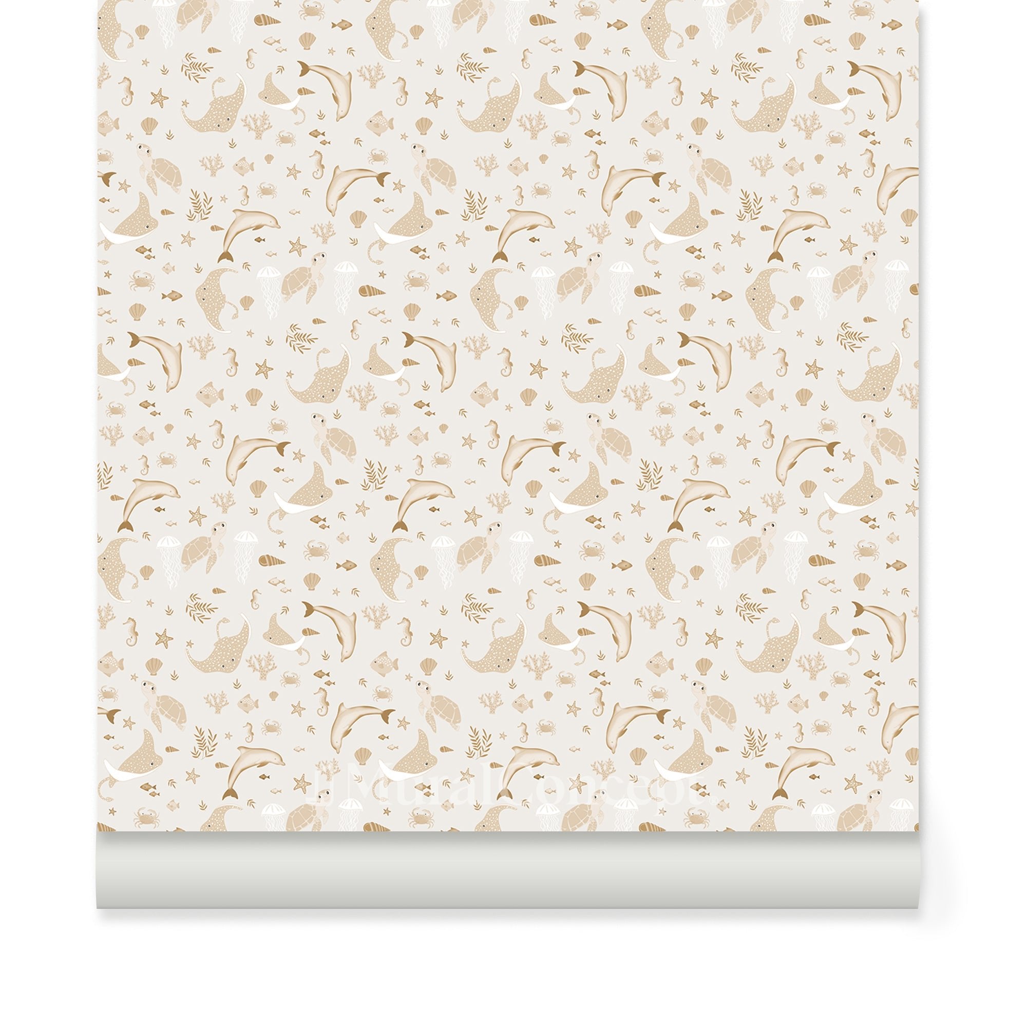 Papier peint motif océania gold - panoramique français