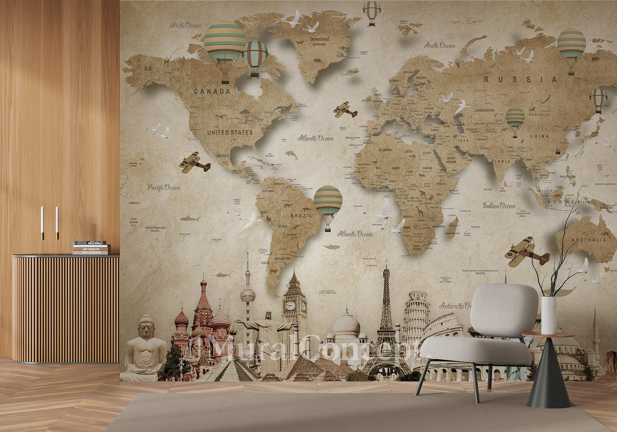 Papelera Vintage World