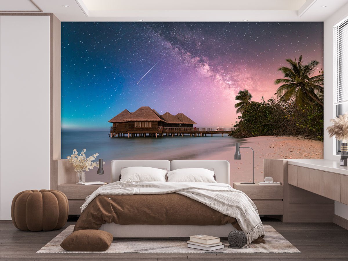 Papel pintado fotográfico de la playa de cuento de hadas